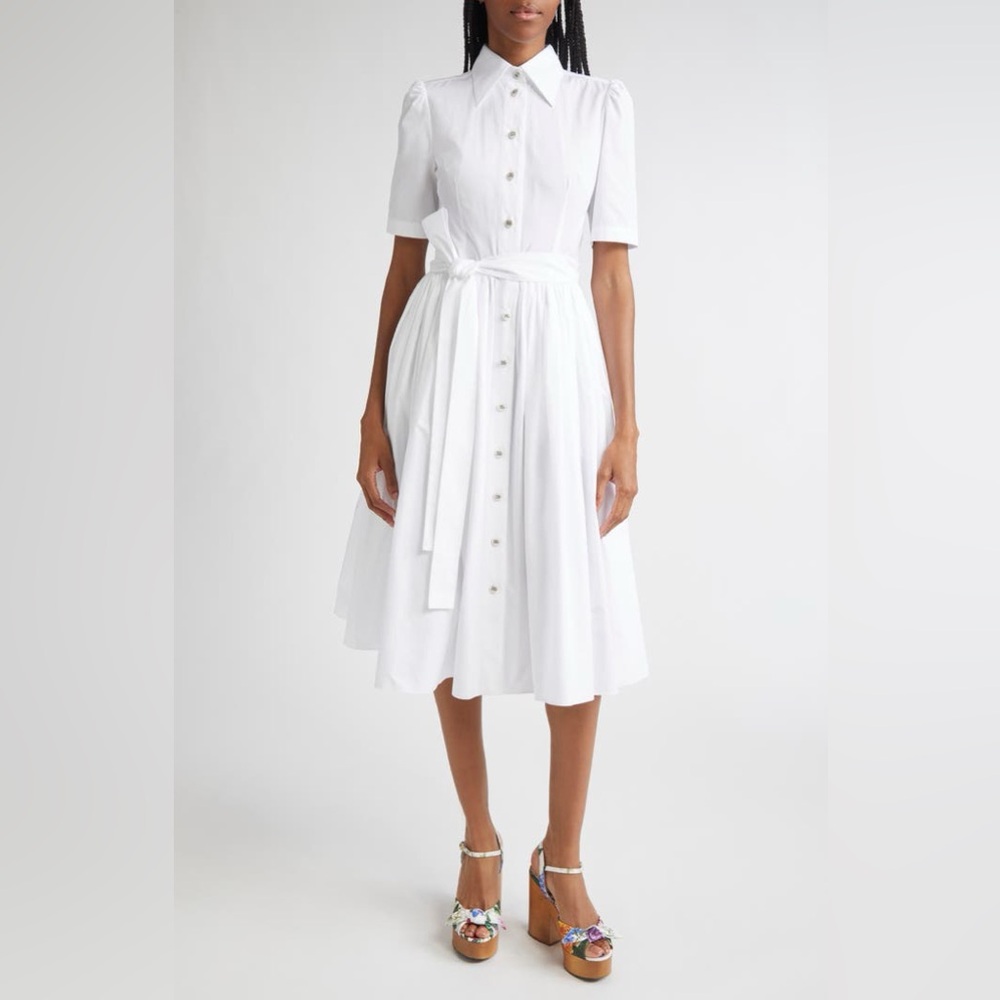 Dolce & Gabbana Cotton Calf Length Shirt Dress